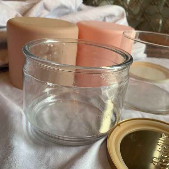 CANDLE JARS - 4 Empty Bath & Body Works, White Barn 3 Wick w/ lids, clean DIY - Picture 6 of 7